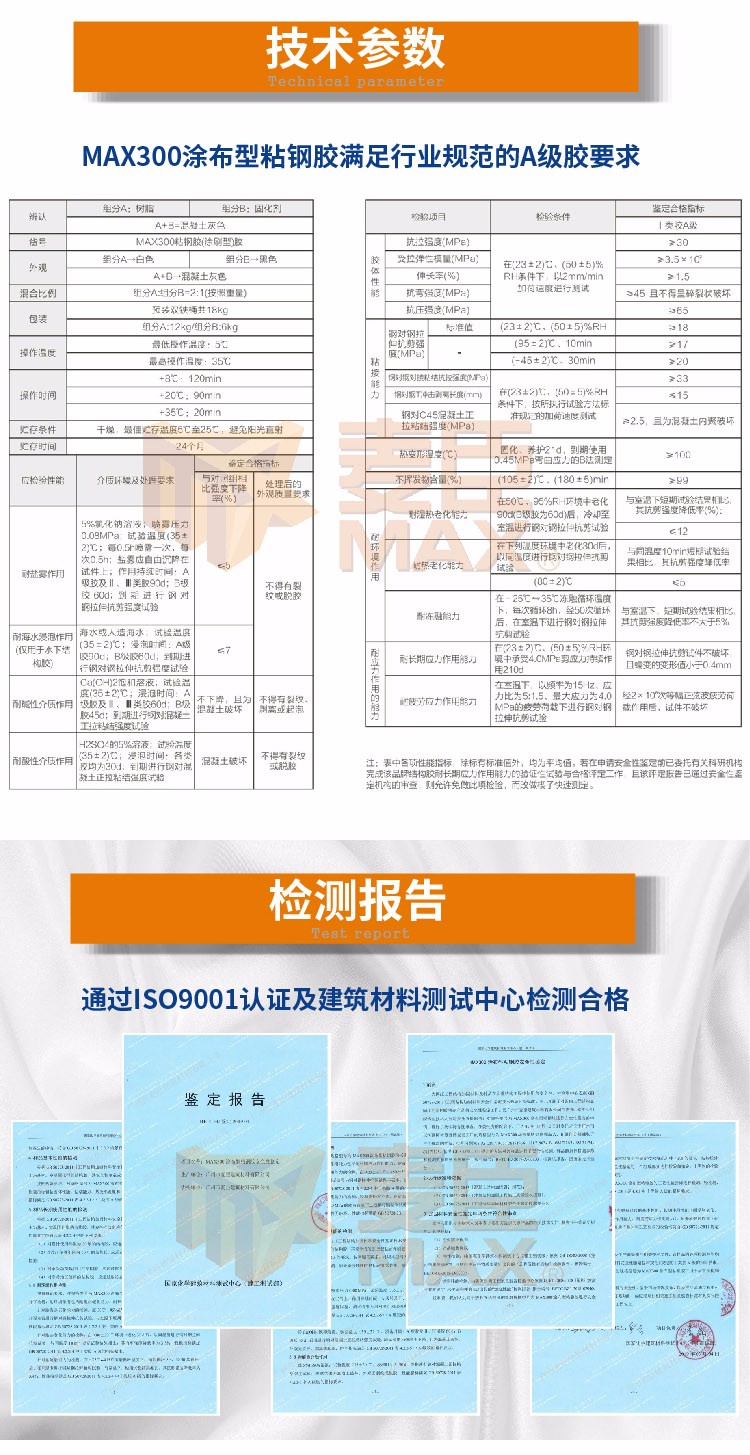 涂布型粘鋼膠檢測報(bào)告